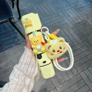 Luxury Cute Cartoon Cream Bear Silicone Camera Case, Durable Protective Cover for Dji Pocket3, Essential Accessory for Photography Enthusiasts