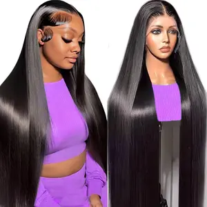 Odbe Hair 13x6 HD Lace Frontal Human Hair Wig, 20-38 Inch Bone Straight Wigs & Half Wigs, 100% Unprocessed Virgin Hair for Black Women