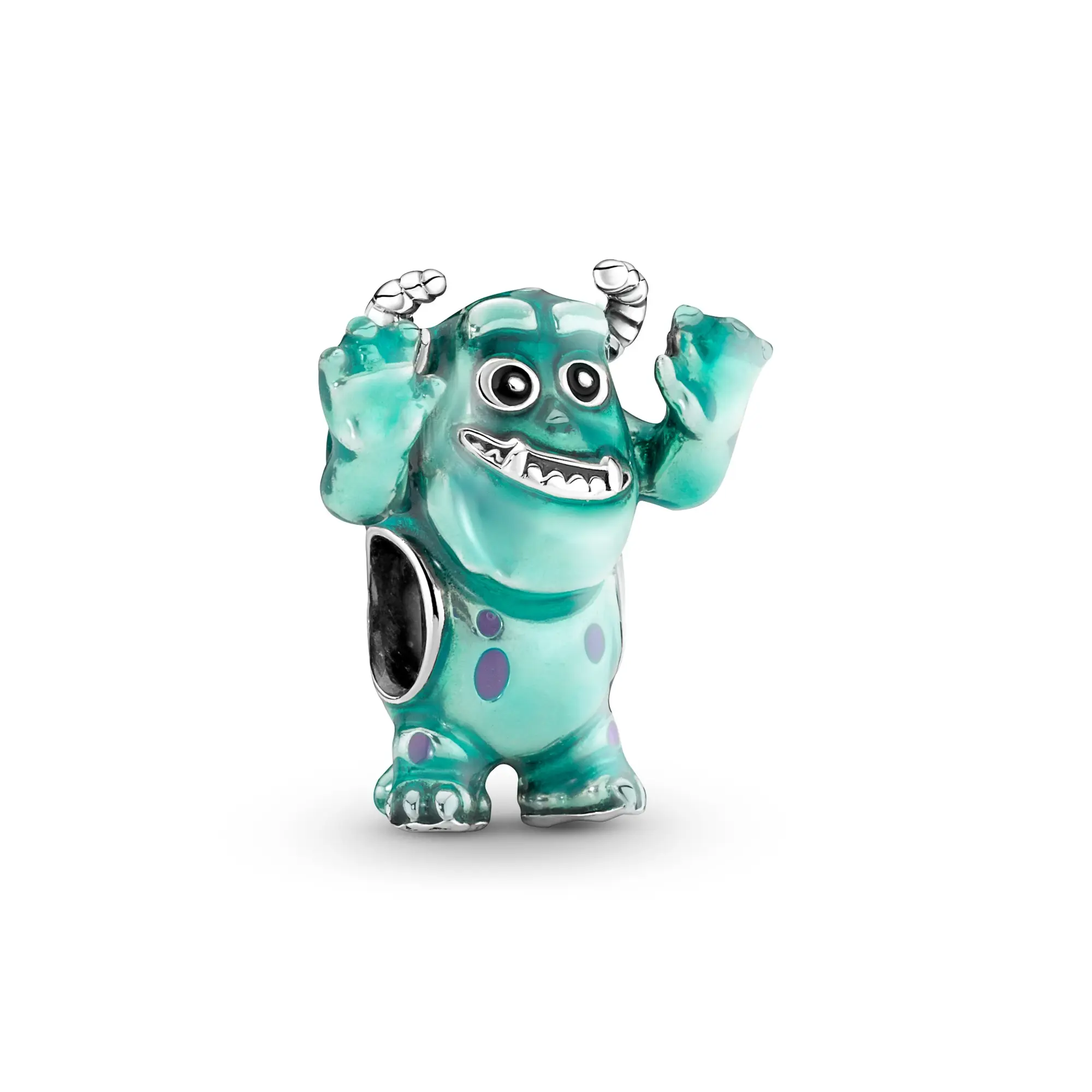 Pandora Disney Pixar Sulley Charm 792031C01, Charms & Pendants, Lifelike, Collectibles, Multicolor, Character, Unisex