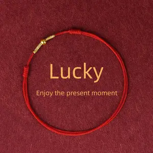 FASHION4U - Fashion Simple Lucky Red Bracelets for Women and Men Handmade String Rope Infinity Koi Adjustable Bracelet Wealth Jewelry Gift