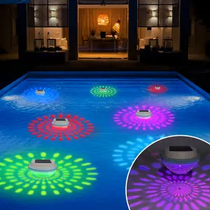Waterproof LED Pool Light, Solar Powered RGB Decorative Lamp, Multi-Color Changing Outdoor Lighting Solution for Swimming Pools, Solar Pool Lights