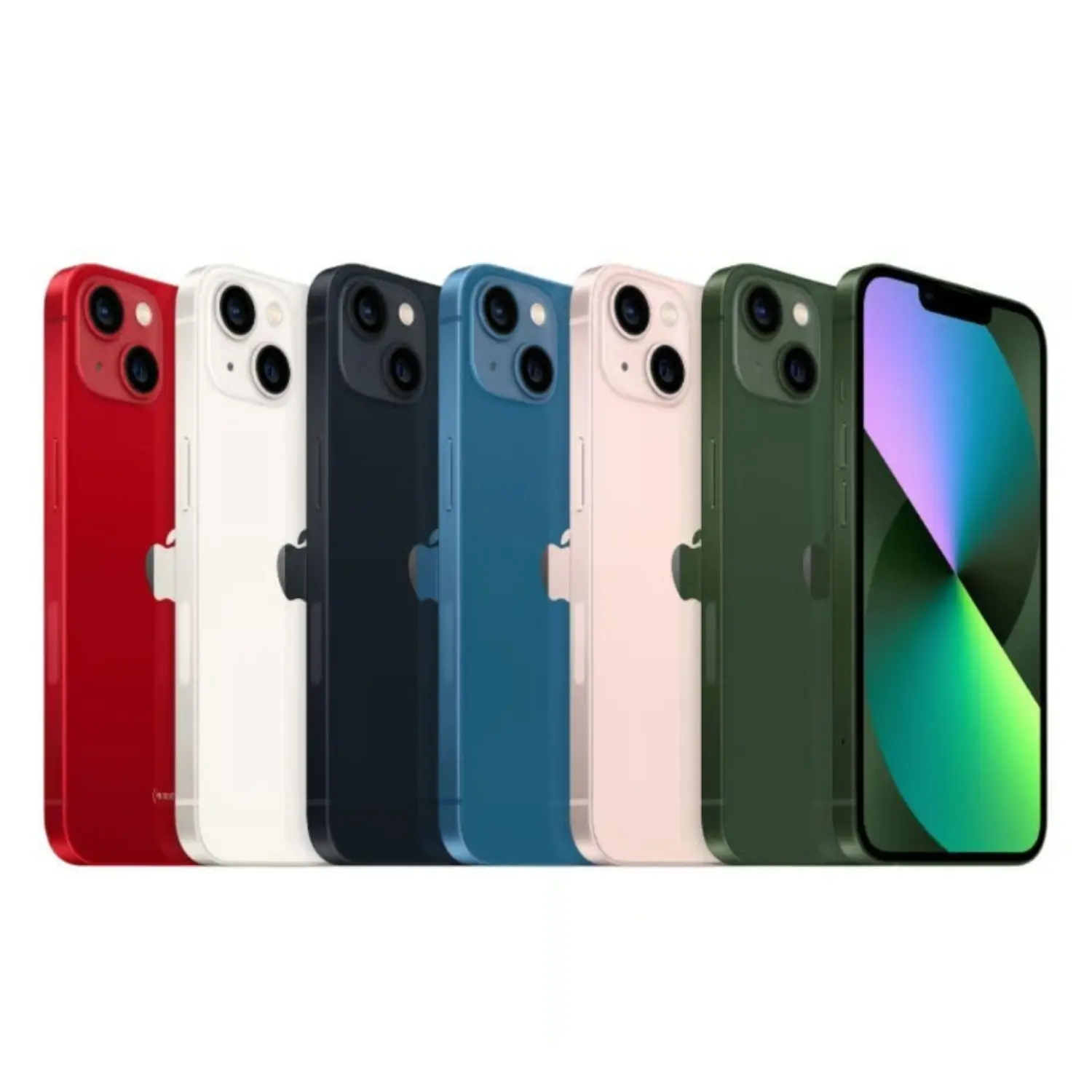 Refurbished Apple iPhone 13 mini Fully Unlocked 128GB 256GB 512GB Red Blue Green Midnight Pink Starlight 2021 in Good Condition & Phone Charger Block and Cable