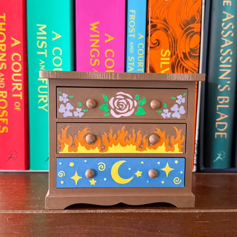 ACOTAR book shelf decor,  Feyre’s dresser Bookshelf Accessory