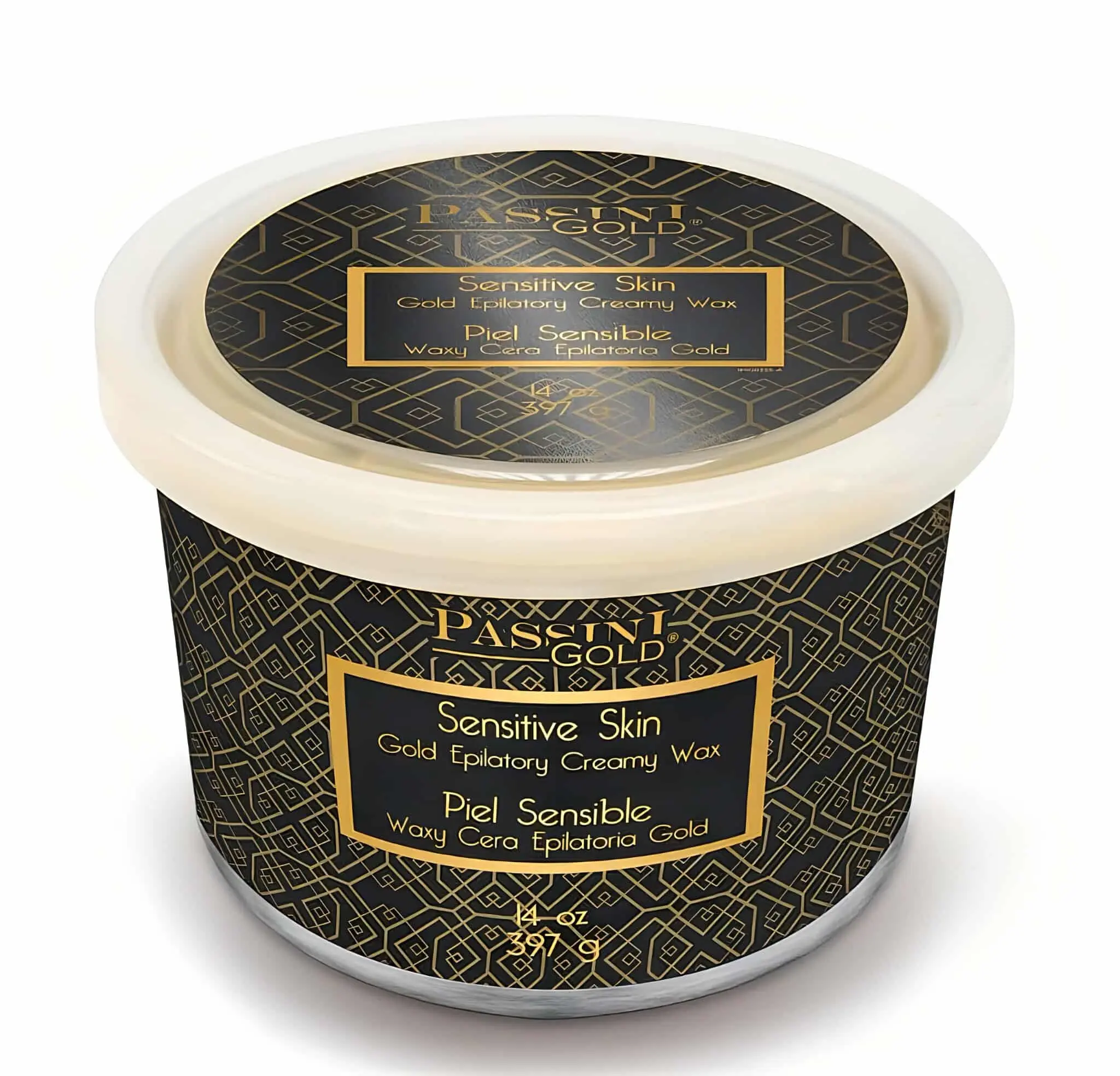 Passini Gold Epilatory Creamy Wax for Smooth, Sensitive Skin - Gentle Body Waxing, 14 oz Container, Single Item