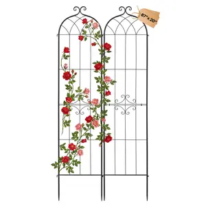 VEVOR Garden Trellis (2 Packs), 87x20 in Powder-Coated Plant Support with Convenient Locking Design, Garden Accessories for Flowers, Vegetables