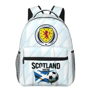 Men’s Soccer2026 Backpack Cute Lightweight 2026 World Football Laptop Bag Casual Travel Daypack Adorned with Scotland Team Details for Friends, Colleagues & Family