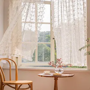 Lace Curtain, Short Curtain, Window Curtain, Home Decor, Window Drapes for Home Living Room Bedroom Hotel Salon