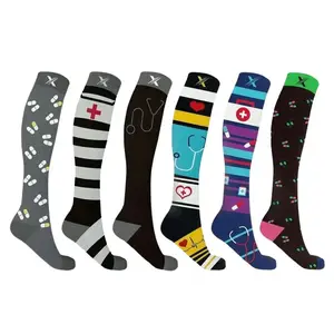 Extreme Fit Knee-High Support Socks with Fun Prints (6 Pairs) – Moisture-wicking, breathable, comfortable fit