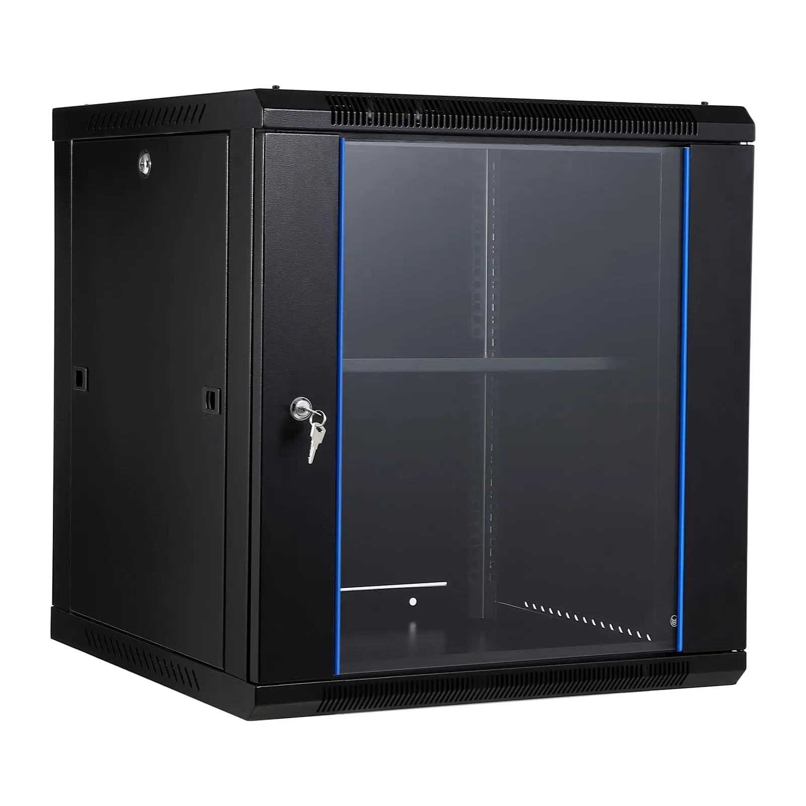 【GARVEE】12U Wall Mount Network Cabinet - 23.6" Deep Server Rack Enclosure with Locking Glass Door & Removable Side Panels, IT/AV Equipment Rack for Secure Data and Audio-Visual Installations
