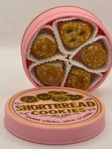 Shortbread Butter Cookie Tin and SEWING EDITION Fidget Clickers, 3D Printed