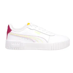 PUMA Womens Carina 2.0 Color Stitching Platform Sneakers Shoes Casual - White