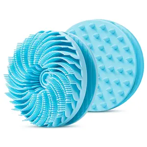 Upgrade 2 in 1 Whirlwind Bath and Shampoo Brush，Exfoliating Skin Silicone Scrubber，Foaming Deep Cleaning, Durable, for Skin body brush shower puff Reusable Bath Silicone Brush Bath Accessories