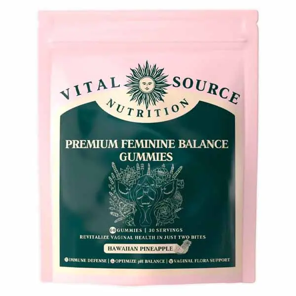 [Hot Sale 2026!!!] Vital Source Nutrition Vaginal Probiotic Gummies for Women - pH Balance and Immune Defense, Support Healthy Odor and Vaginal Flora - Vegan, Gluten-Free - Hawaiian Pineapple - 60 Gummies - 30 Servings