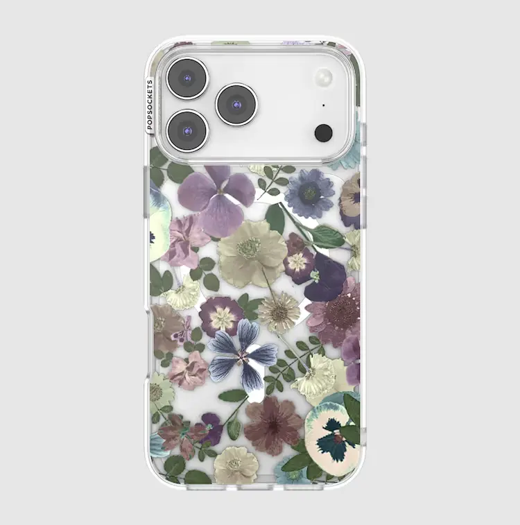 PopSockets Pressed Flowers MagSafe Compatible iPhone 17 Pro Max Protective Case - Magsafe Phone Cover, Handheld Electronics Accessory, Magsafe Compatible With Magsafe