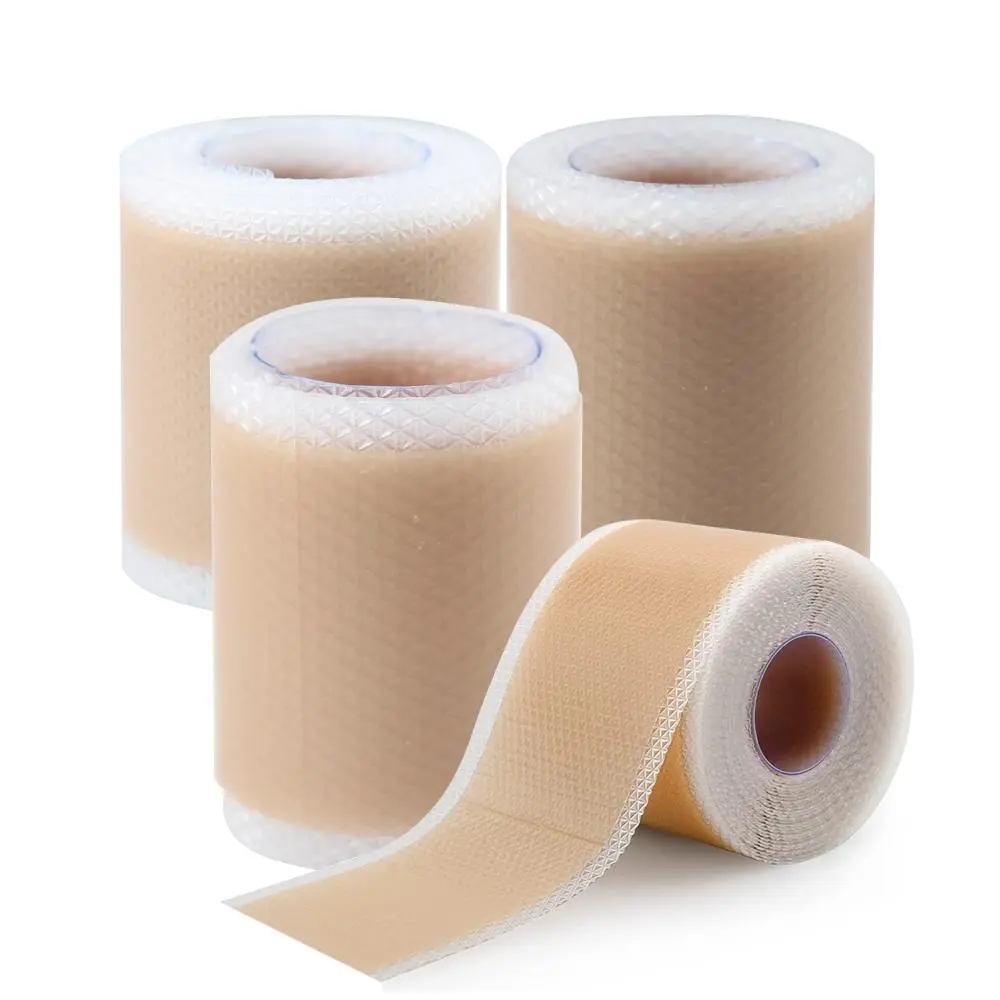 Professional Silicone Scar Sheets for Surgical Scars, 4 Counts/set Reusable Silicone Scar Strips, Silicone Scar Patches for Keloid, C-section, Surgery, Burn, Acne, Stretch Skin Care Tool for Women, Silicone Scar Tape, Scar Tape Scars