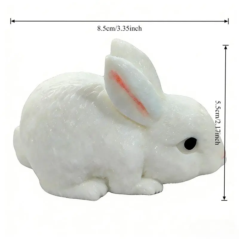 Squishy Cute Bunny Squeeze Toy Soft Kawaii Little White Rabbit Fidget Toy Anti Stress Release Hand Relax Toy
