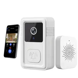 [Smart Doorbell] A smart doorbell set with camera function, two-way audio, high-definition night vision, supports 2.4G Wi-Fi, convenient for home monitoring and security | Stylish and simple design | Advanced audio technology, a perfect holiday gift. talk
