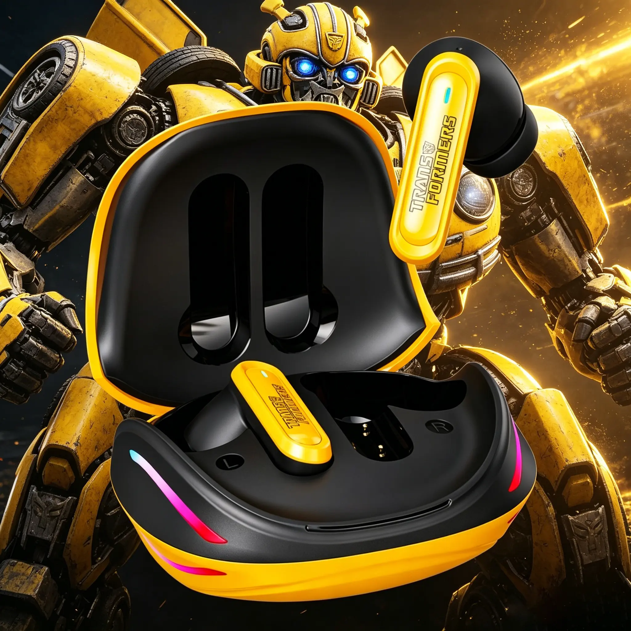 TRANSFORMERS TWS Noise Cancelling In-Ear Headphones, Bluetooth 6.0 Wireless Earbuds with ENC, 40ms Low Latency for Gaming, Hi-Fi Audio Deep Bass, 24H Playtime Chargeable Case Fast Charging, Sweatproof Voice Control for iPhone Android earphone