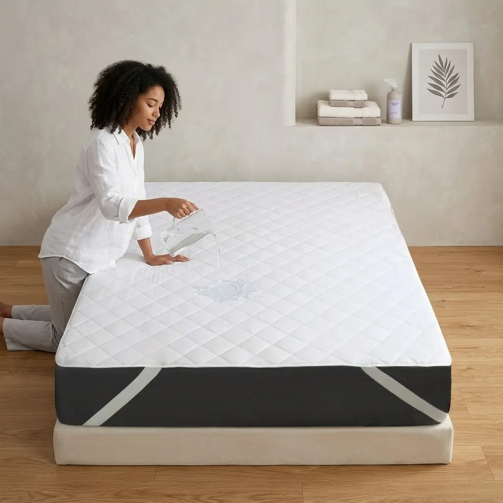 Waterproof Mattress Pad Cover Elastic Strap Protector All Sizes Mattress Protectors
