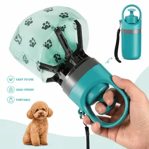 Outdoor Portable Pet Poop Picker with Built-in Dog Waste Bag Holder & Dispenser Lightweight Compact Daily Pet Essentials