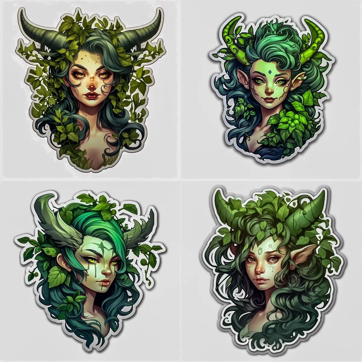 4pk- Enchanted Anime Woodland Creature Stickers