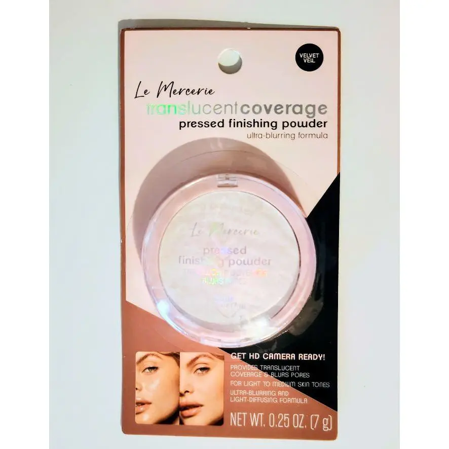 Le Mercierie Translucent Coverage Pressed Finishing Powder Ultra-Blurring Formula for HD Camera Ready 0.25 oz 7 g
