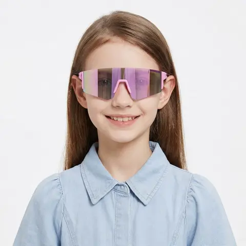 Youth-Fit Polarized Kids' Sunglasses for Children - Lightweight, UV-Protection, High-Quality Frame, Comfortable Outdoor Sports Eyewear, Baseball-Ready, Fishing-Ready with Carrying Pouch