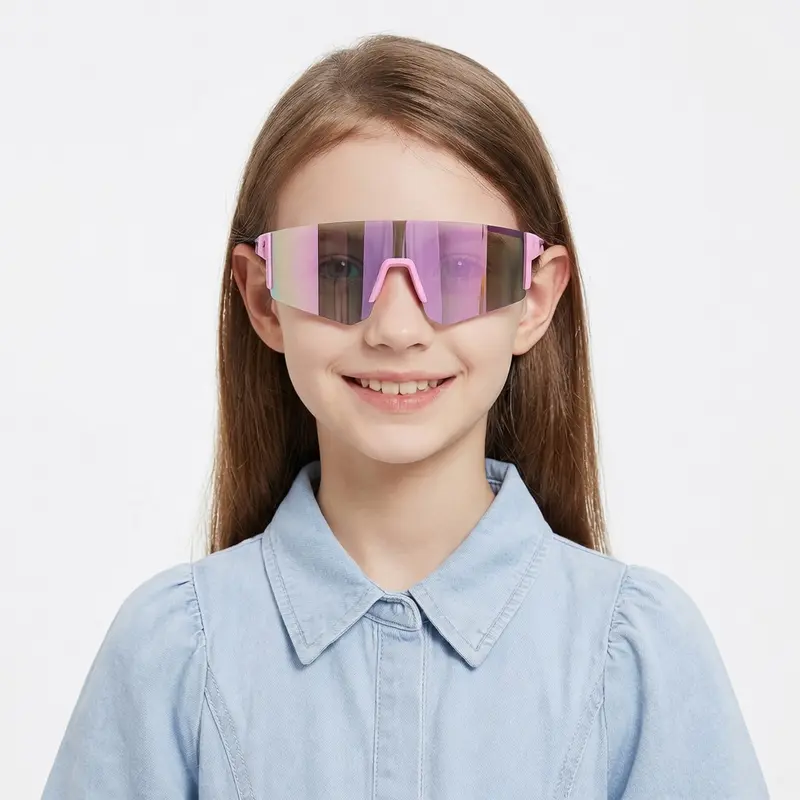 Youth-Fit Polarized Kids' Sunglasses for Children - Lightweight, UV-Protection, High-Quality Frame, Comfortable Outdoor Sports Eyewear, Baseball-Ready, Fishing-Ready with Carrying Pouch