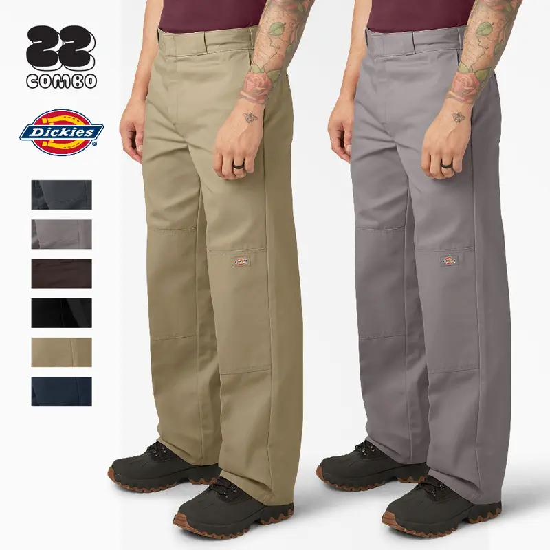 Dickies Men's 85283 Classic Loose Baggy Twill Non Denim Trousers - Mid Waist, Double Knee, Stylish, Plain, All Seasons, Pocketed Work Pants with Casual Ease, Preppy Basics Menswear Bottoms