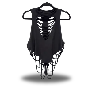 ROAD RASH BLACK CROP TANK TOP 3.0