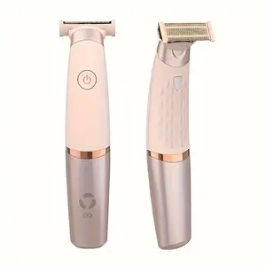 Women's Electric Shaver - Eyebrow Trimmer - Trimmer: 2-in-1 Painless Body Shaver and Facial Hair Remover - Rechargeable Facial Body Leg Bikini Armpit Arm Hair Removal Pink