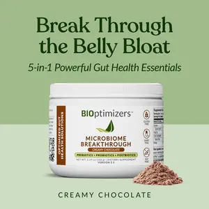 BIOptimizers Microbiome Breakthrough Repair Powder - Chocolate - Contains Probiotics for Men & Women - Gas & Bloating Relief - GI Revive - Improves Gut Health