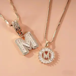 2 Pack 14K Gold Plated CZ Initial Necklaces for Women, 26 Letters Personalized Name Jewelry, Double Layer Couple Necklace Set, Perfect for Birthday & Mother's Day Gifts, Suitable for Banquets, Parties & Daily Wear