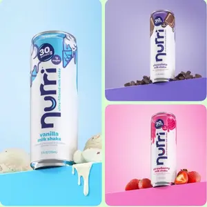Nurri 30g Protein Vanilla, Strawberry, & Chocolate Milk Shake 11 fl. oz., 12 pk.
