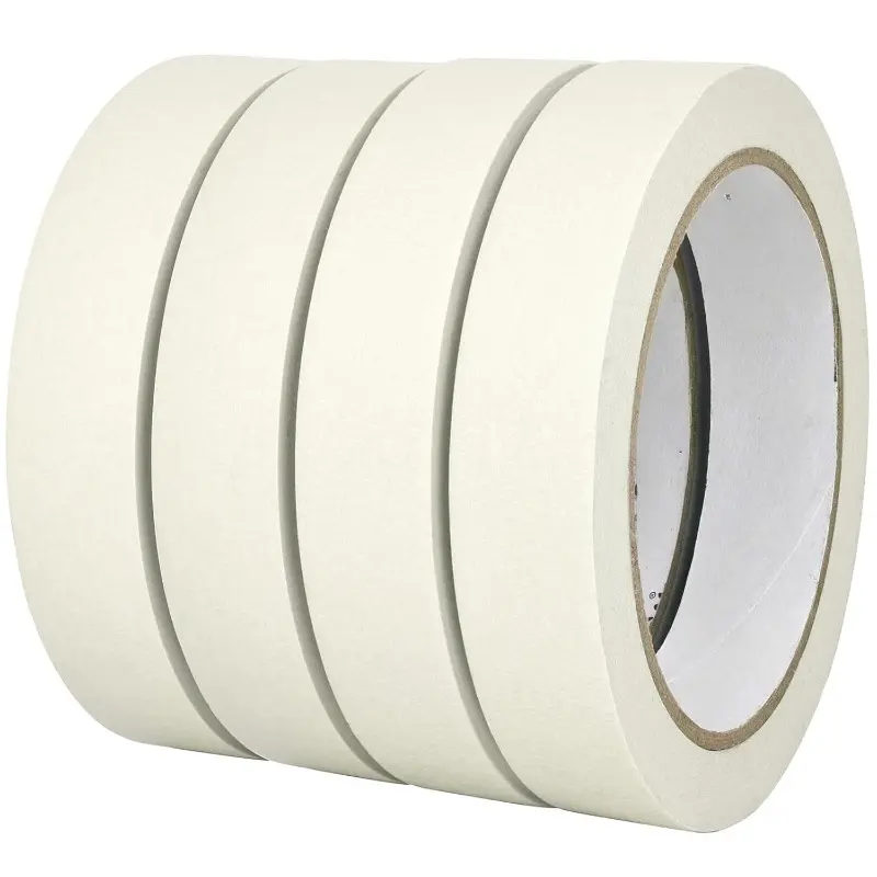 4 Pack White Masking Tape - Painters Tape 0.70 Inch Wide - Multi-Surface, Water Resistant, Indoor & Outdoor Use - 360FT Total - Artist Tape for Paint, Wall, Watercolor, DIY (#4010)