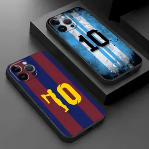 Modern Barcode Football Design – Trendy Clear Phone Case for iPhone 11–17 Pro Max, Soccer Fan Collective, Impact Armor TM