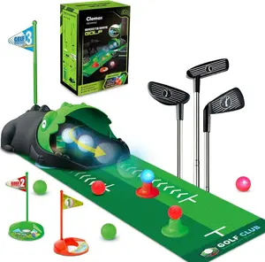 Golf Toy Set for Kids Ages 3-6 - Auto Return, LED Balls & Putting Mat - Play Activity Fun for Boys & Girls - Indoor/Outdoor Sports Gifts