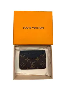 Pre-owned Louis Vuitton leather cardholder Neo Card Holder Classic Monogram Black LVA01