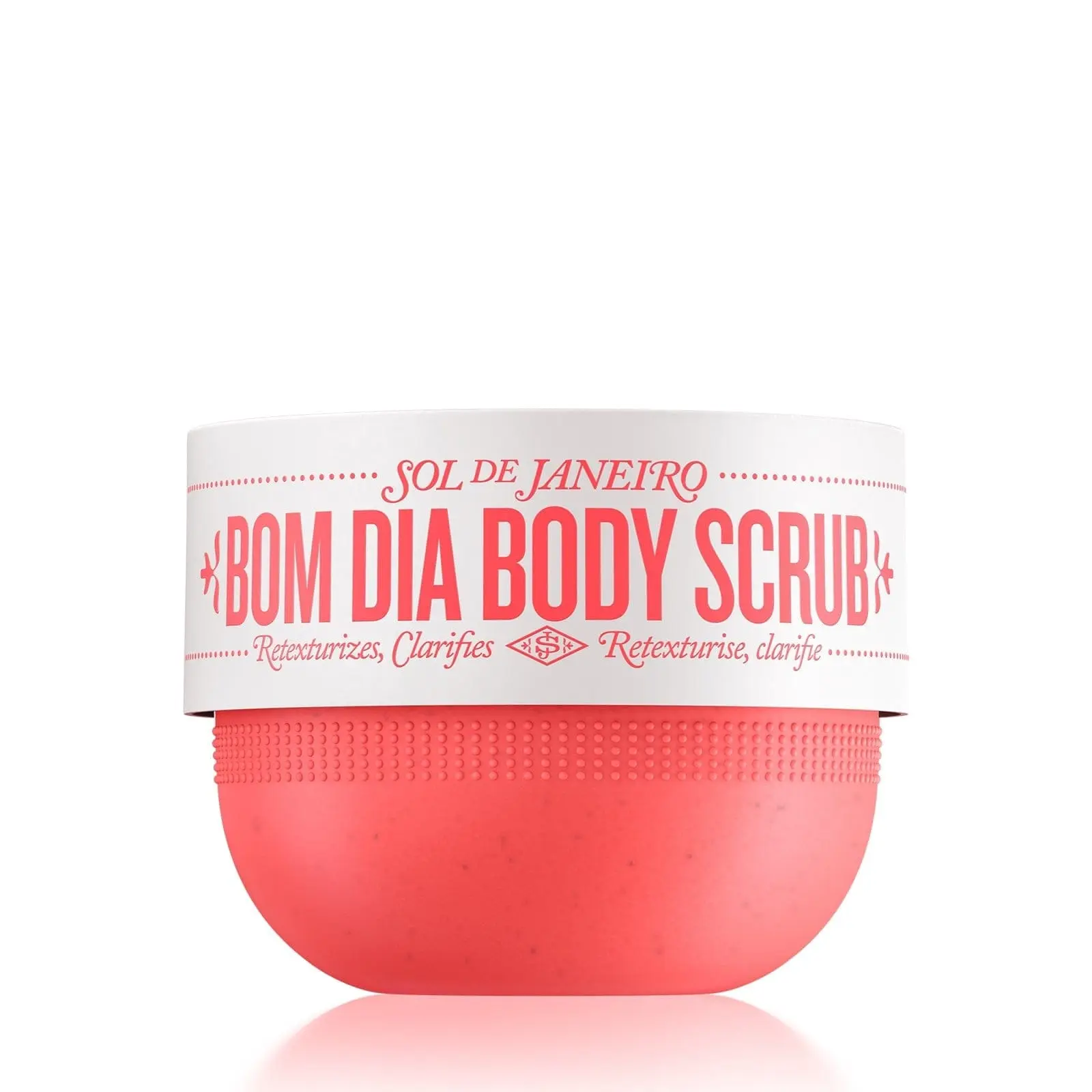 Sol de Janeiro Bom Dia Body Scrub - Cosmetic Exfoliating Scrub, Retexturizing & Clarifying, Black Amber Plum, Vanilla Woods & Jasmine Flower Fragrance for Smooth Radiant Skin, Flowers, Bha Resurfacing Complex, Sorbitan Isostearate, Clarifies Clogged Pores