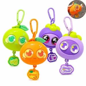 Creative funny stress-relieving oranges, eye-catching durian, eye-catching squeeze keychain pendant for couples, car keychain bag, plushie hanging ornament, birthday gift, gift for the recipient