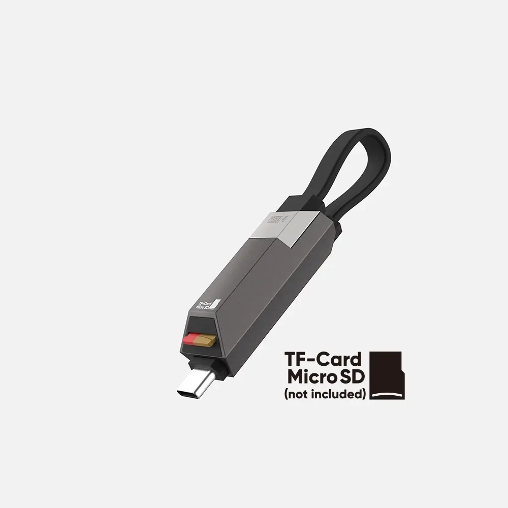 Stylepie USB4.0 High Speed USB 40Gbps 240W Multifunctional USB-C Cable (C90-U) - 5A Dual-Mode, Zinc Alloy Construction, Built-In SD Card Reader for Mobile Phones, Electronic Devices Usb C Dongle