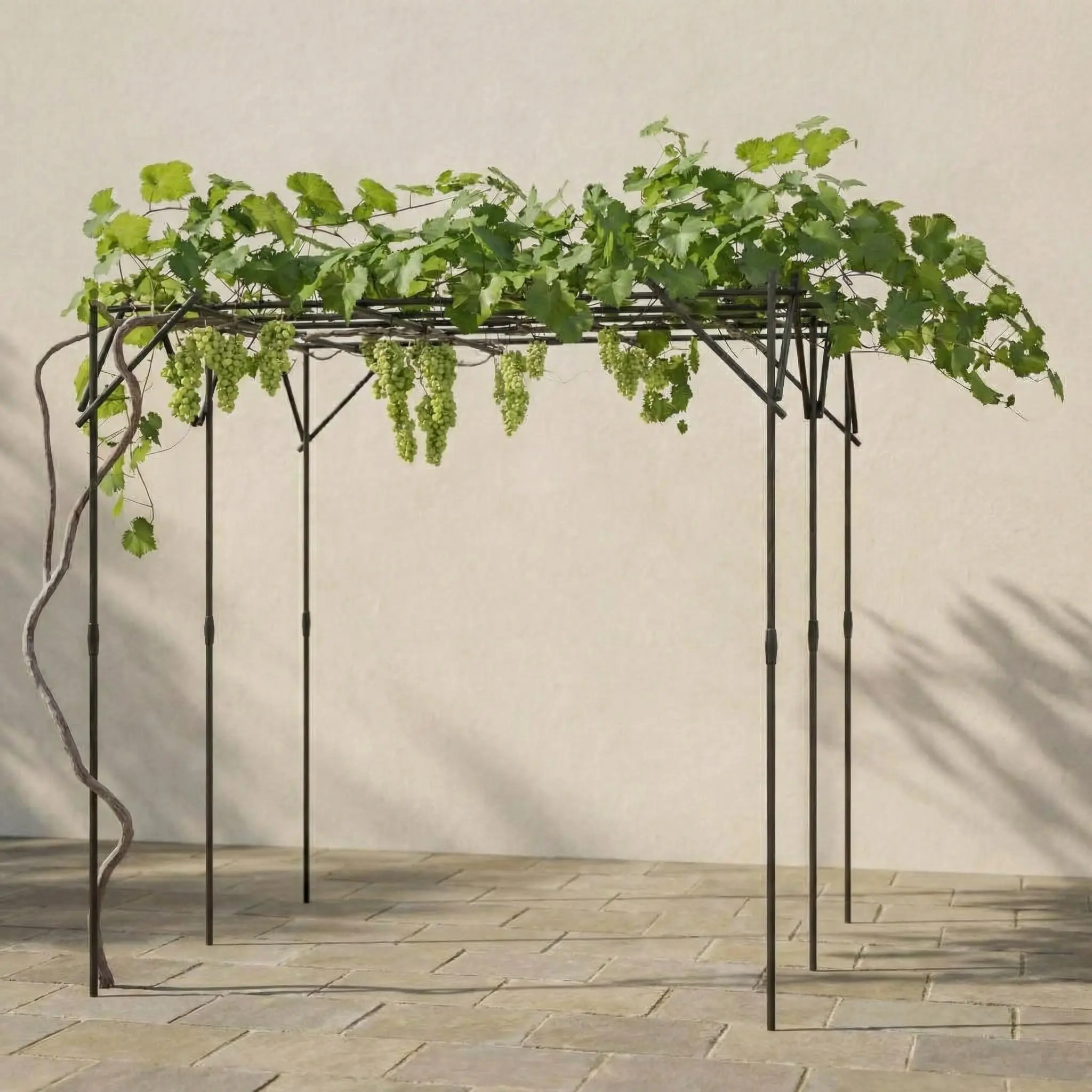 Garvee Heavy-Duty Metal Garden Arch Trellis with Flat Top - 19.84 lbs, 78.74"w x 78.74"h - for Climbing Outdoor Plants, Roses, Grapes, Wedding & Party Decor (Home Improvement Garden Supply)