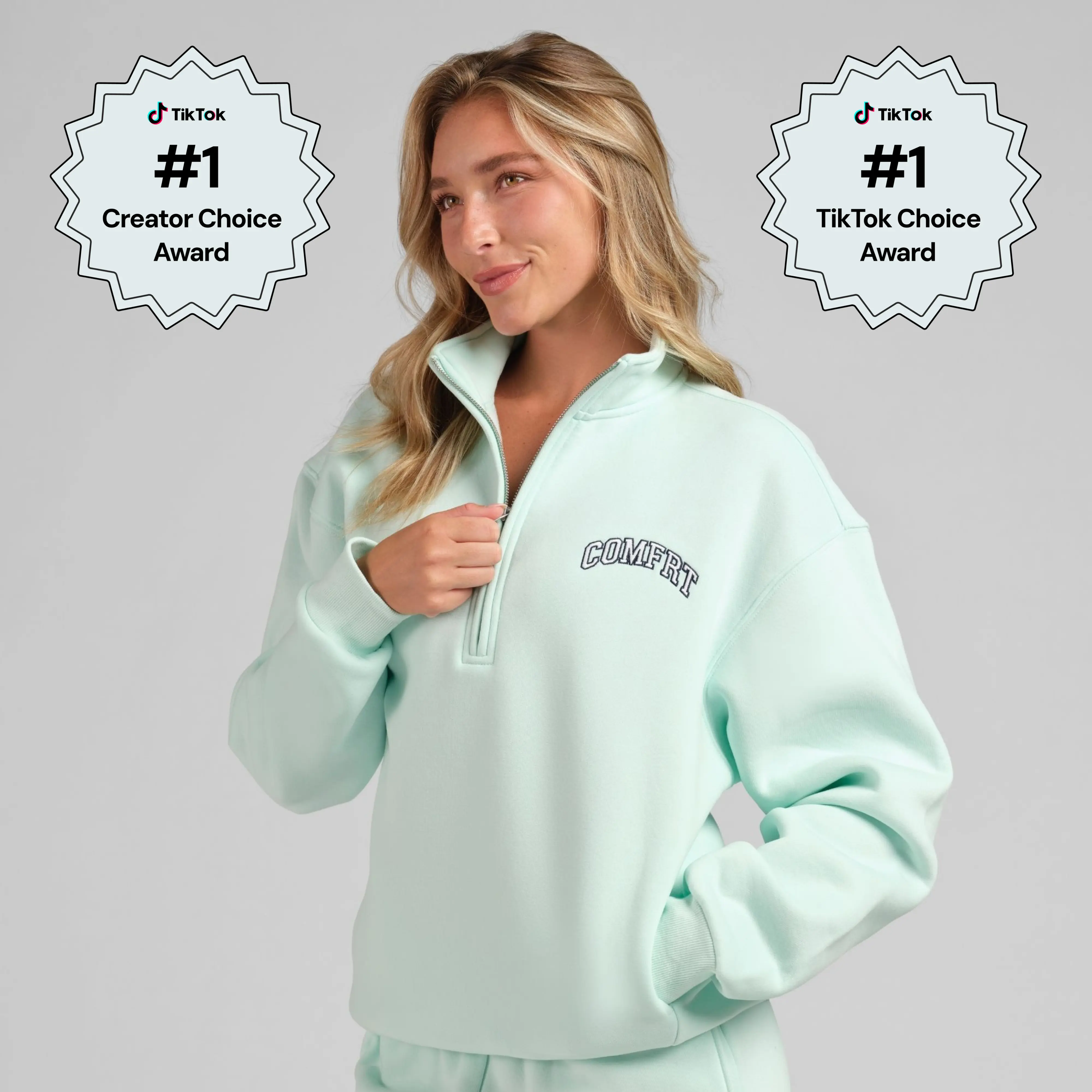 Comfrt | Varsity Quarter Zip | Fleece Oversized Logo Quarter Zip Pullover Comfrt | Varsity Quarter Zip | Fleece Oversized Logo Quarter Zip Pullover