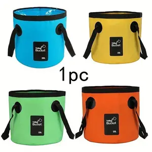 20L Portable Folding Water Storage Bucket, Collapsible Water Container, Durable PVC Material, Perfect for Camping, Fishing, Travel, and Outdoor Gardening