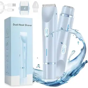 Double Head Bikini Shaver Waterproof Rechargeable Portable Grooming Tool for Effortless Bikini Area Care Daily Smooth