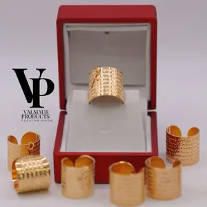 Valmaur Products Faithful Promise Prayer Ring Gold Plated- Adjustable ring Stainless Steel Premium