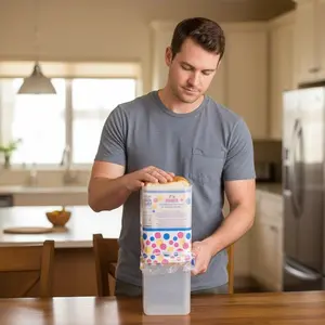 BPA-Free Sealed Bread Container, Preserves Freshness, Ideal for Home Use, Durable Food Storage Solution, Eco-Friendly Design