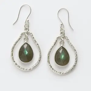 Labradorite Teardrop Earrings
