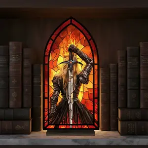 Throne of Glass Aelin Book Nook & Suncatcher Candle Holder, Flame and Blade Fantasy Decor, Cozy Reading Lamp, Bookish Gift (No Candle)