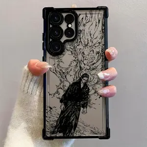 Artistic Wandering Samurai Phantom Mobile Phone Case for Galaxy S25 S24 S23 S22 S21 FE Ultra Plus 4G 5G Anti-Fall Transparent Soft Back Cover Colorful Cellphone Casing Protection Protective